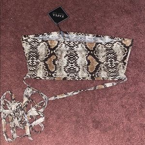 Leopard Snake Print crop top